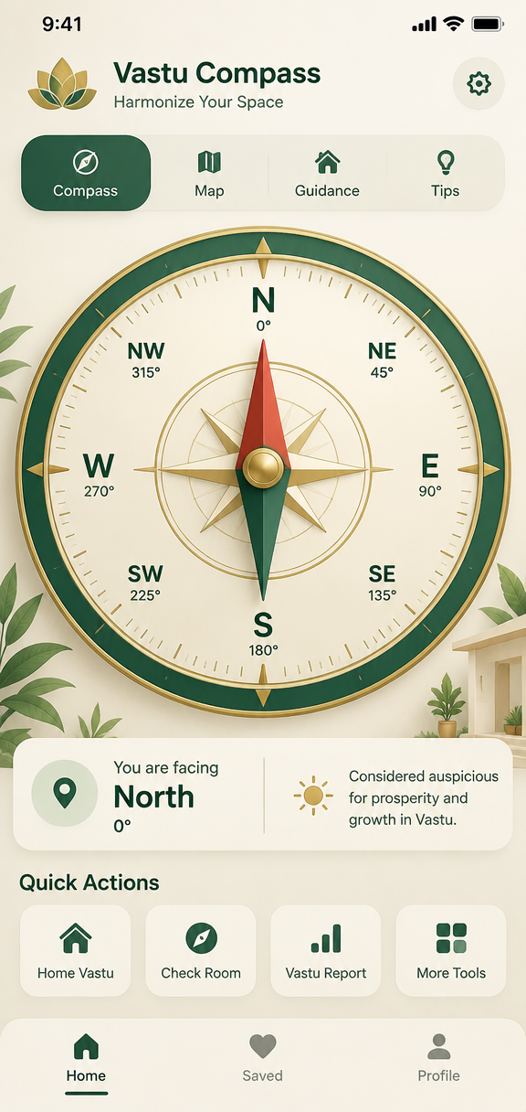 Vastu Compass app screen 1