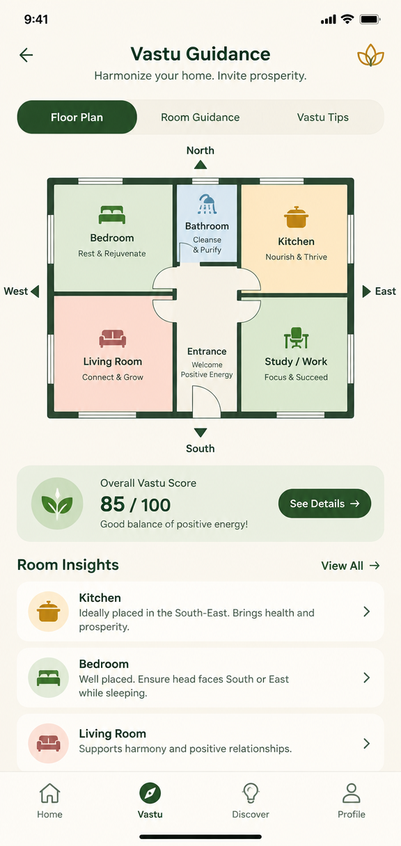 Vastu Compass app screen 2